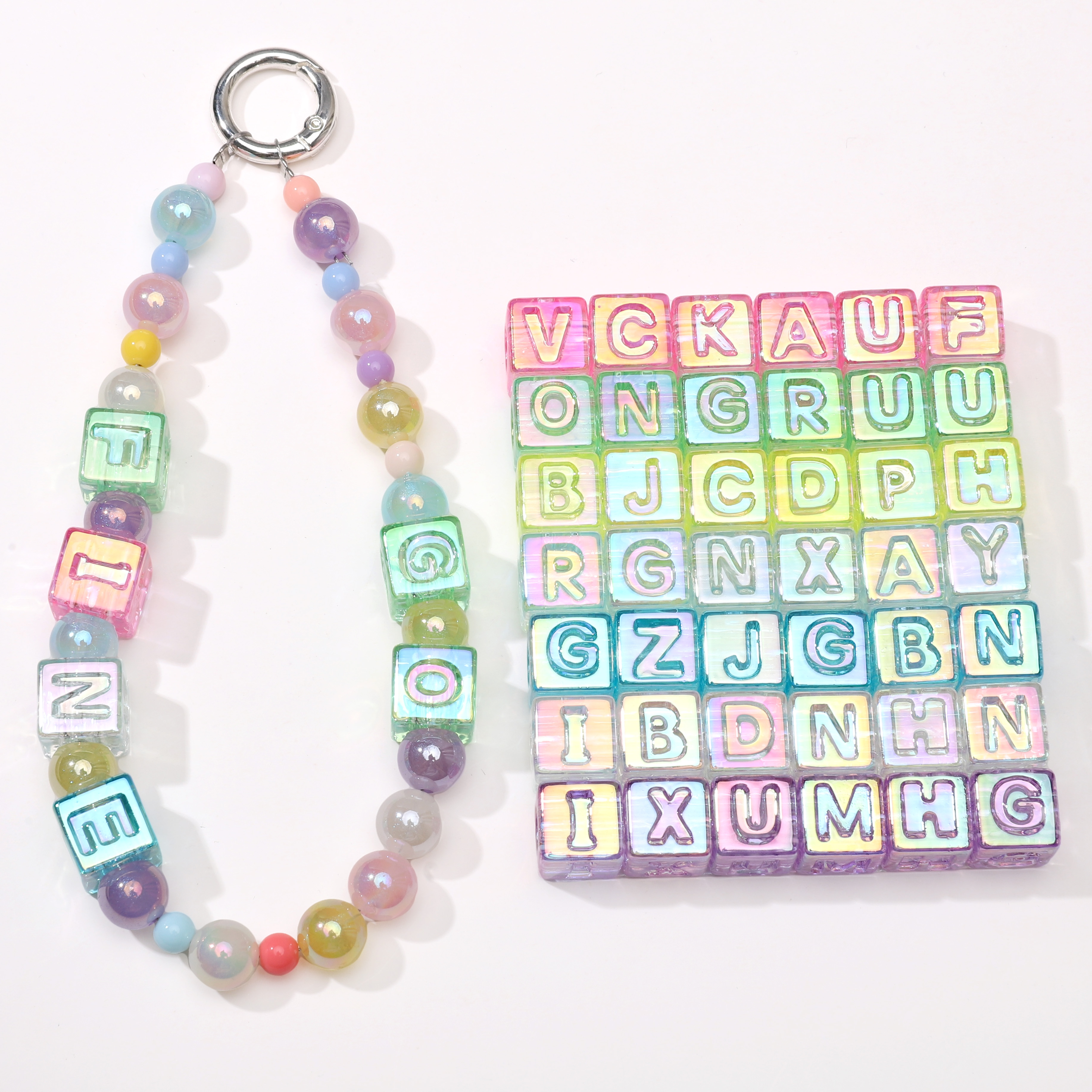 Men Accessories Wedding - 10Pcs beading Colorful Clear Letter Beads