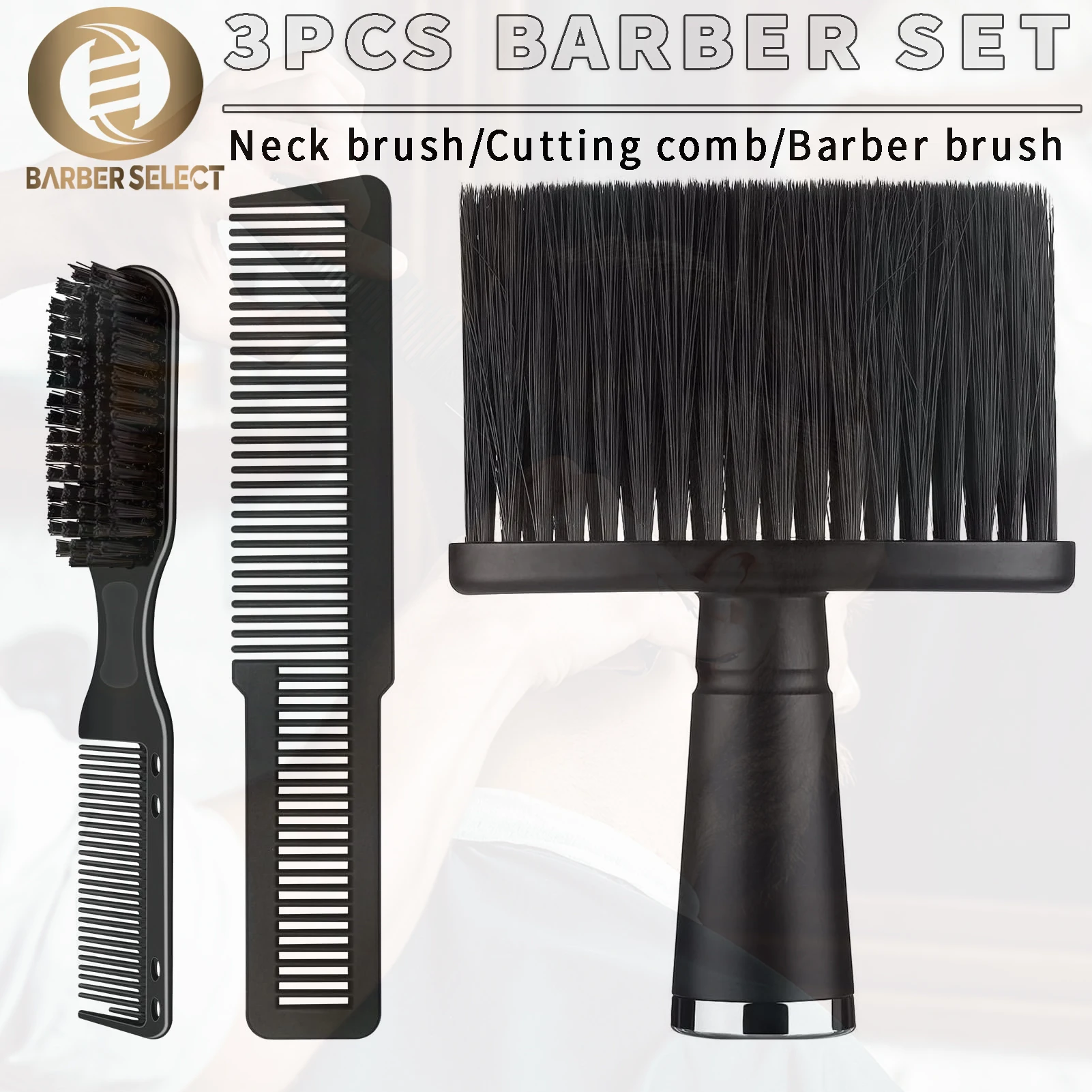 Men Accessories Combo Set - 3Pcs Barber Haircut Set With Neck