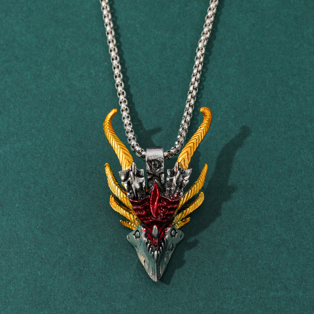 Men Accessories Pendant - Retro Hip-Hop Evil Dragon Head Pendant