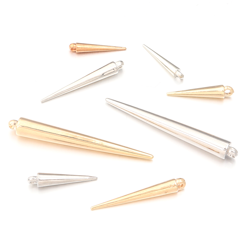 Men Accessories Pendant - 50-200pcs/lot CCB Plastic Cone Shape Charms