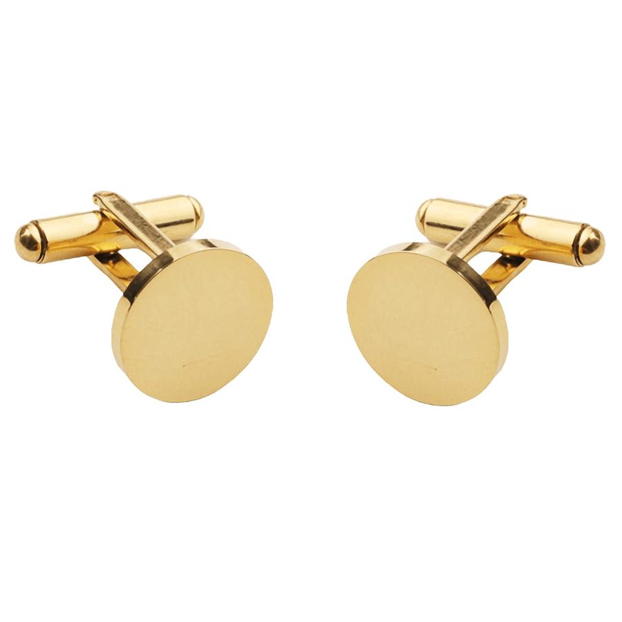 Men Accessories Wedding - Blank Cufflink Classic Stainless Steel Cufflinks