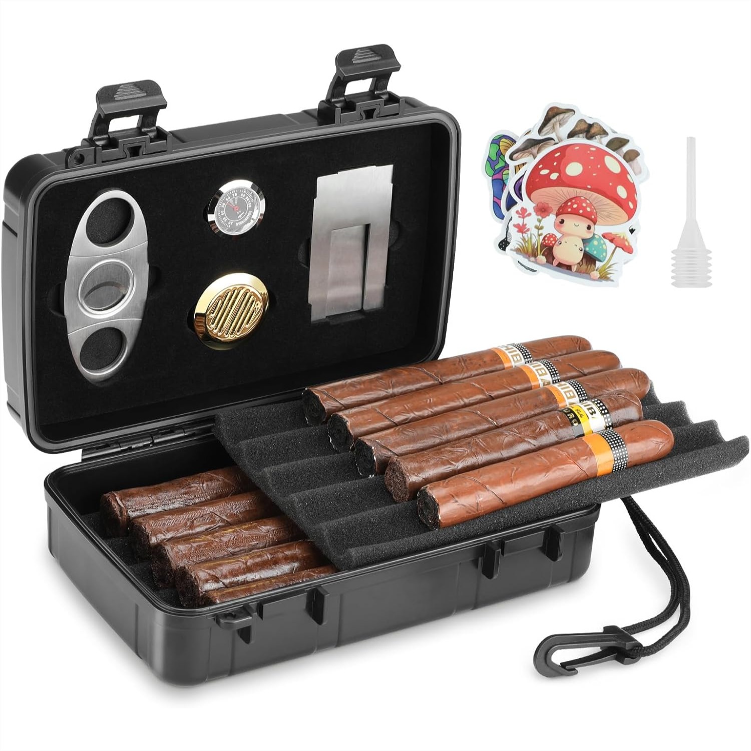 Men Accessories Usa - Portable Cigar Humidor Holds 10 Cigars