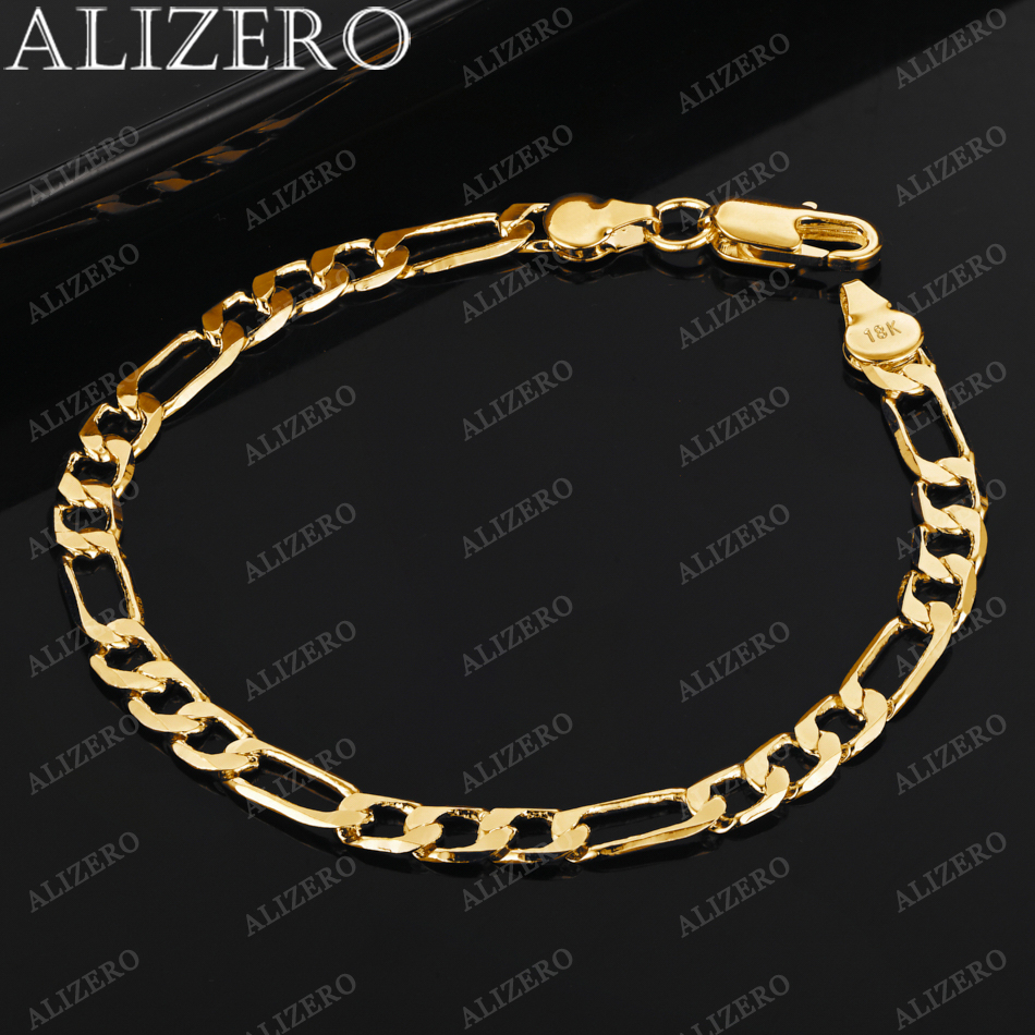 Men Accessories Chain And Bracelet - ALIZERO 925 Sterling Silver 18K Gold
