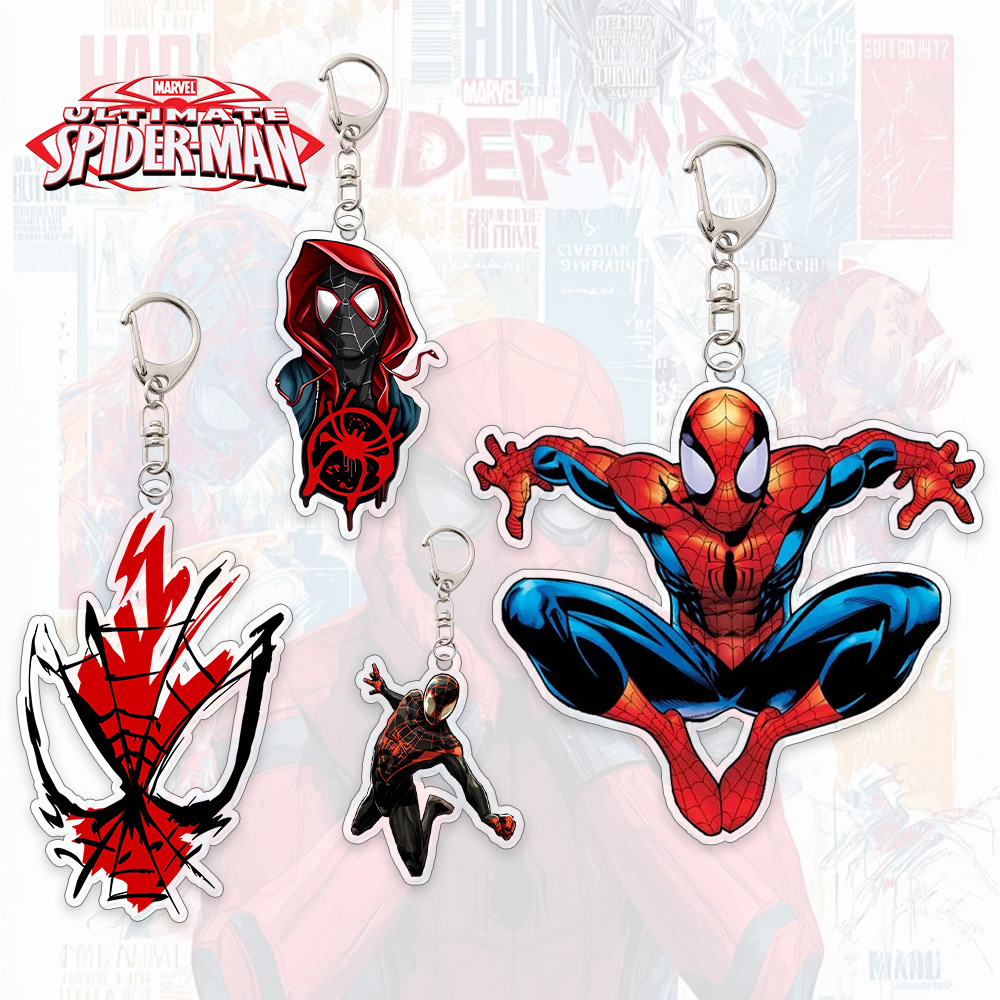 Men Accessories Pendant - Spider Man Acrylic Keychain Anime Peripherals