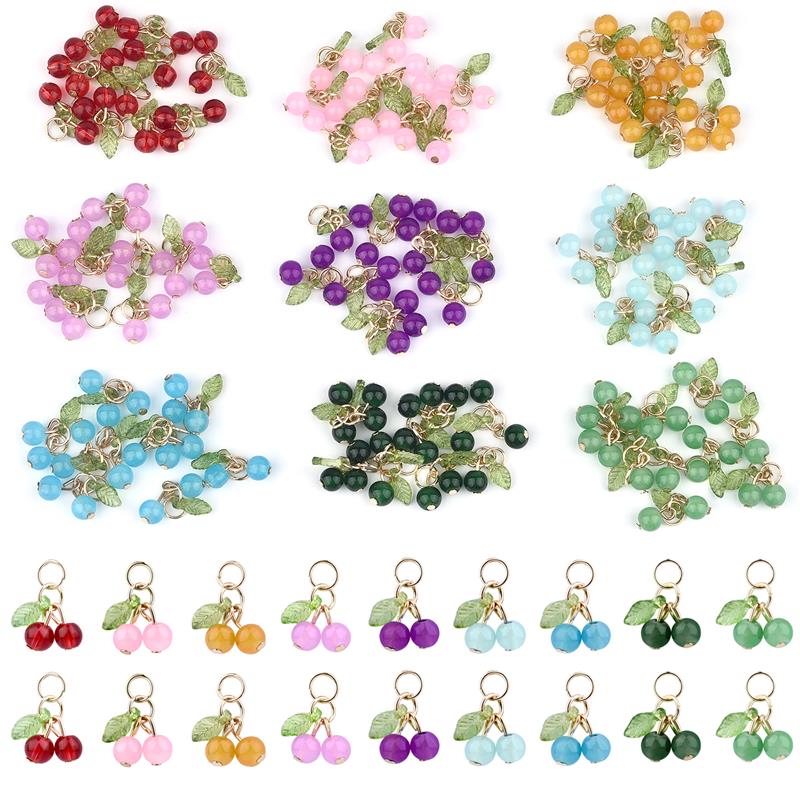 Men Accessories Pendant - 10Pcs/lot Fashion Delicious Red Cherry Keychain