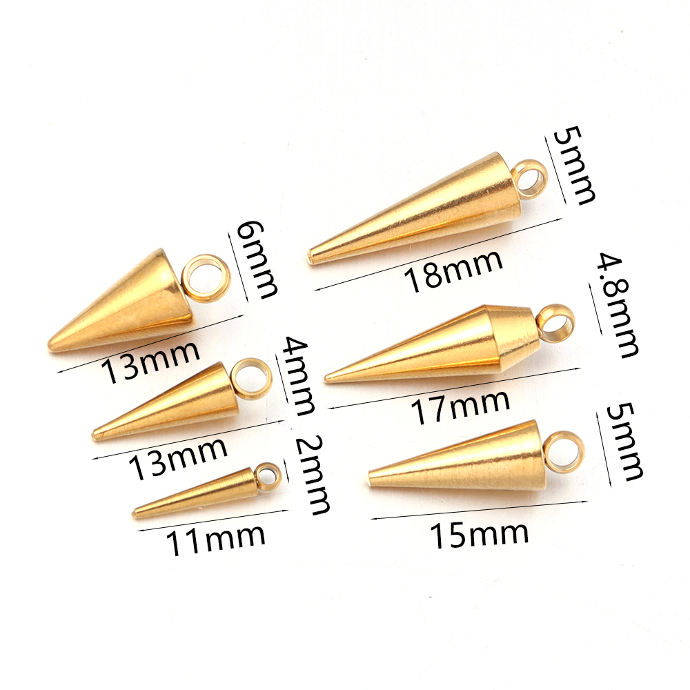 10PCS Stainless Steel Cone Cha - Men Accessories Pendant のレビューと価格