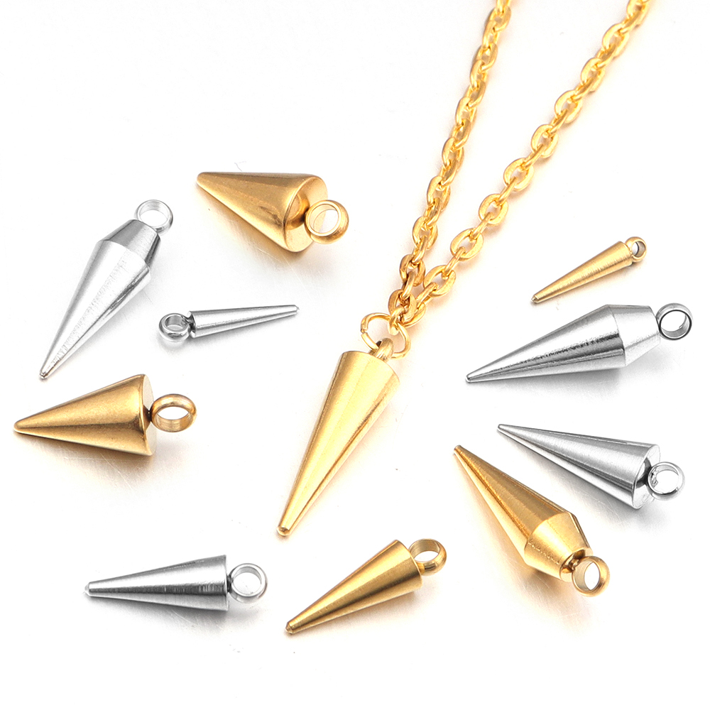 10PCS Stainless Steel Cone Cha - Men Accessories Pendant のレビューと価格