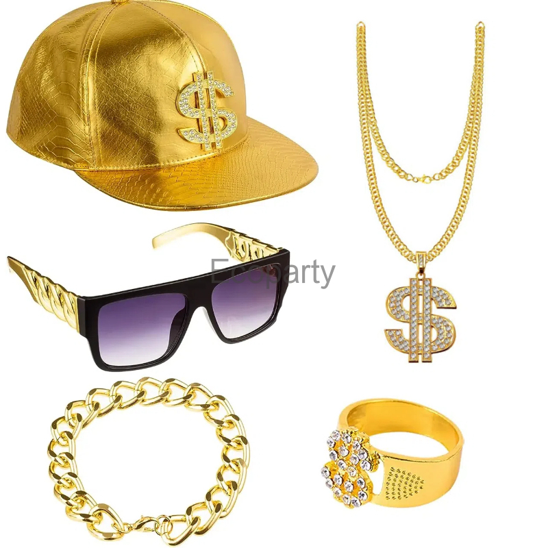 80s 90s Hip Hop Costume Access - Men Accessories Chain And Bracelet のレビューと価格