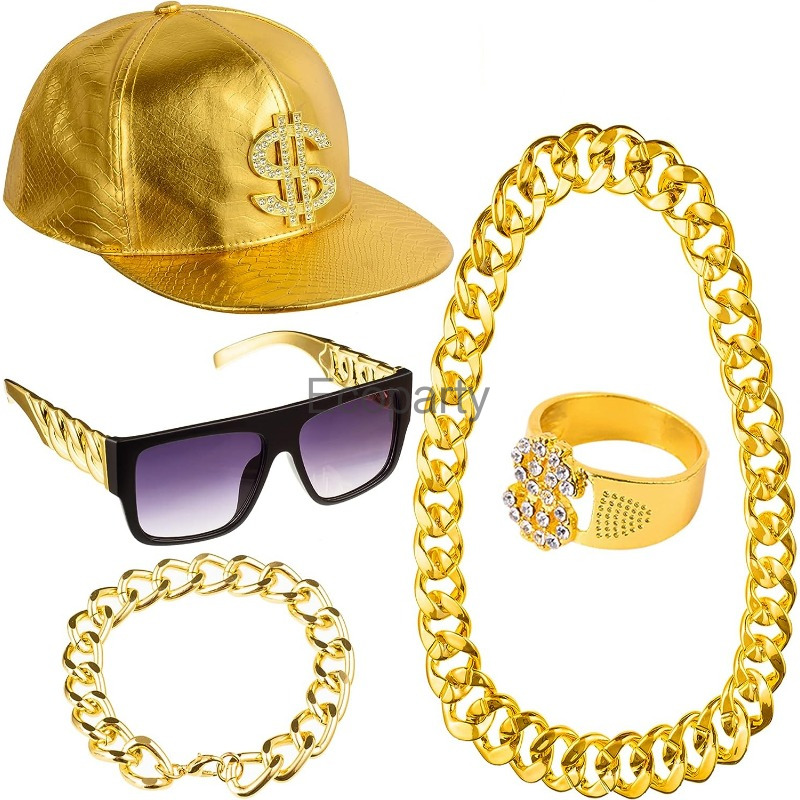 80s 90s Hip Hop Costume Access - Men Accessories Chain And Bracelet のレビューと価格
