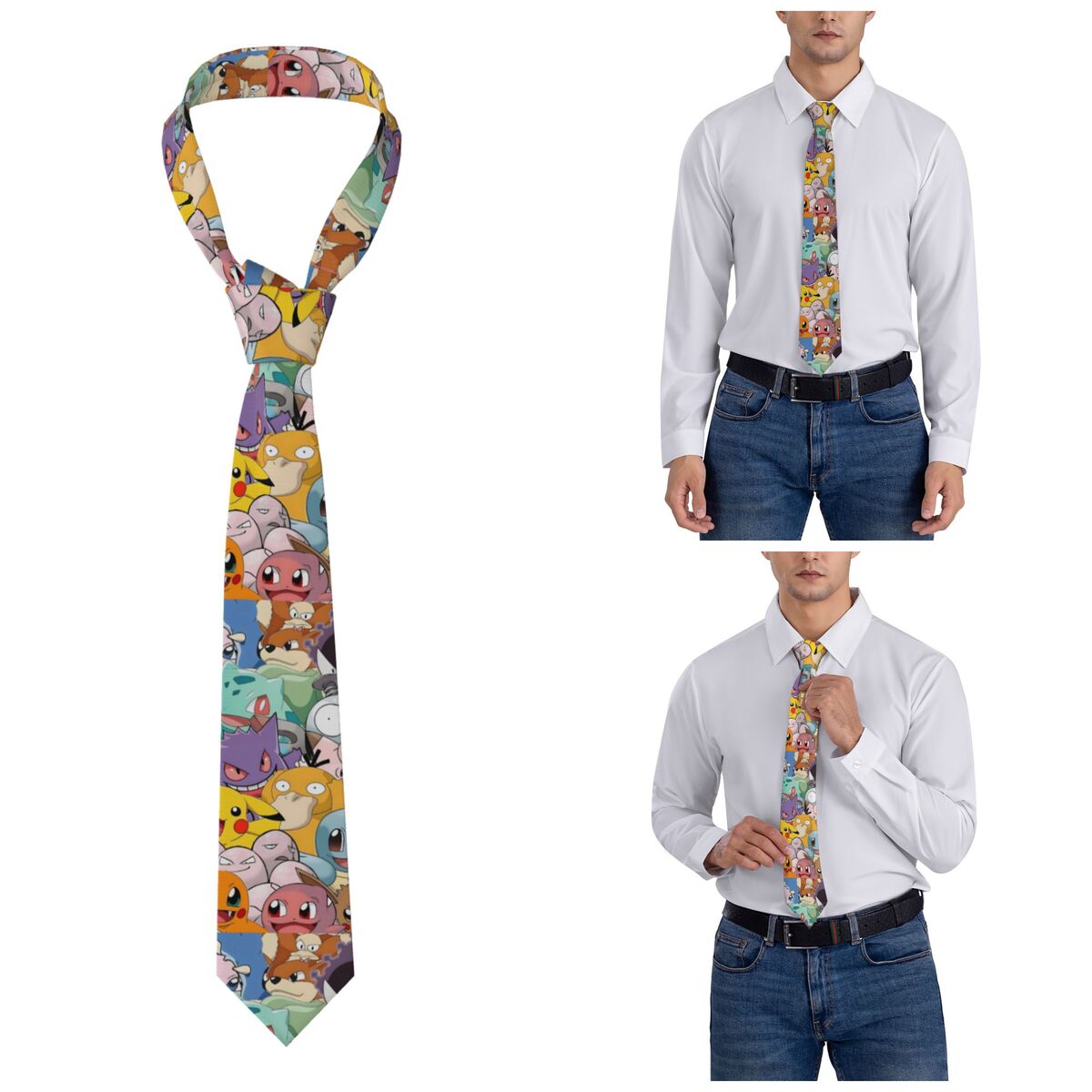 Pokemoned Pikachu Neckties Uni - Men Accessories Wedding のレビューと価格