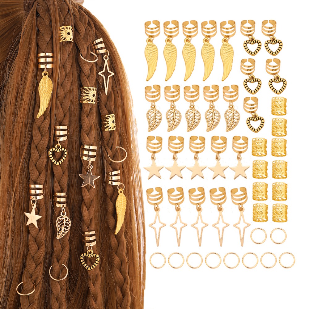 45 Pcs Alloy Hair Accessories  - Men Accessories Combo Set のレビューと価格