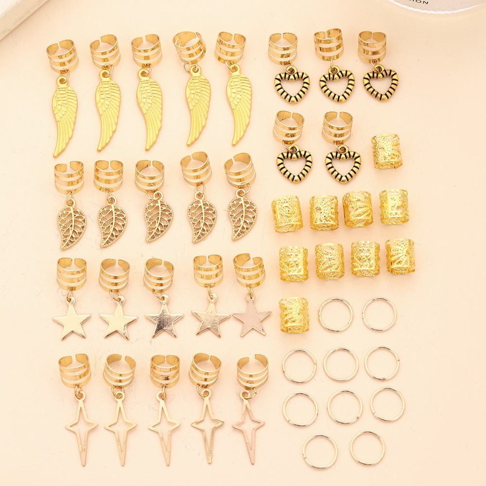 45 Pcs Alloy Hair Accessories  - Men Accessories Combo Set のレビューと価格