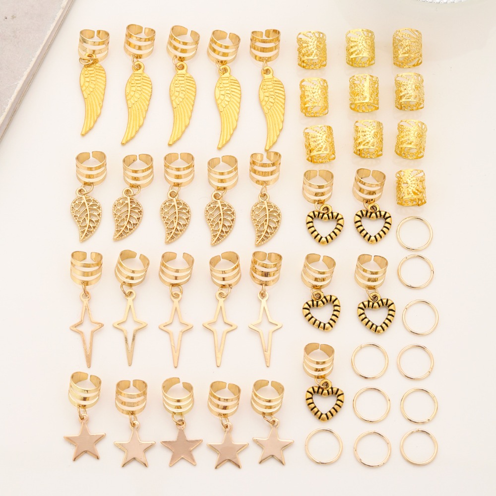 45 Pcs Alloy Hair Accessories  - Men Accessories Combo Set のレビューと価格