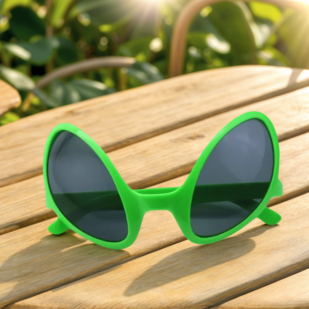 Green Alien Martian Quirky Sun - Men'S Accessories Glasses のレビューと価格