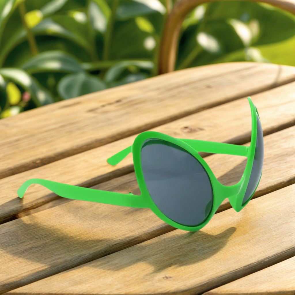 Green Alien Martian Quirky Sun - Men'S Accessories Glasses のレビューと価格