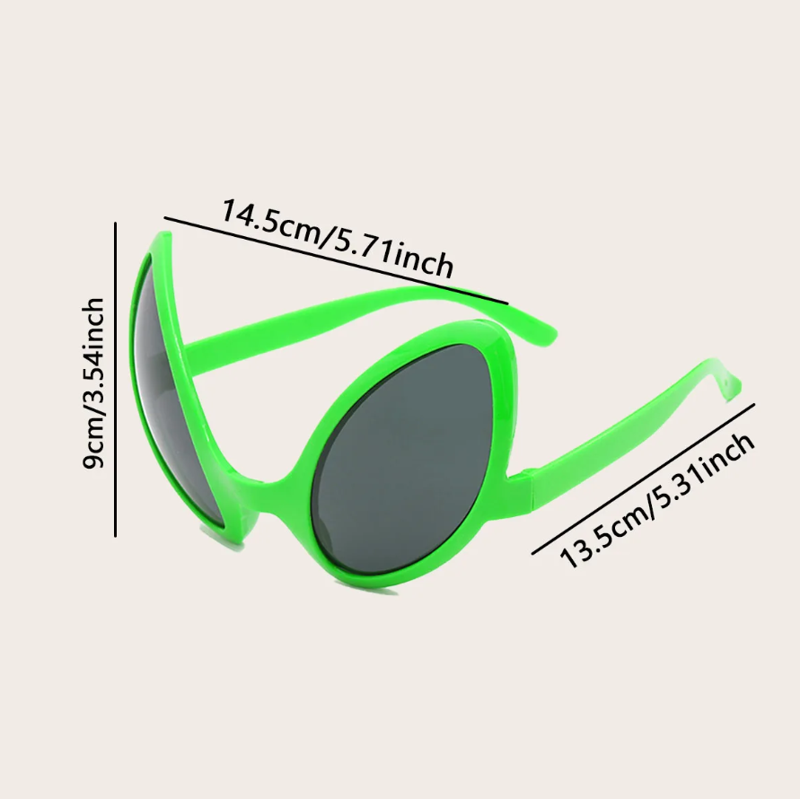 Green Alien Martian Quirky Sun - Men'S Accessories Glasses のレビューと価格