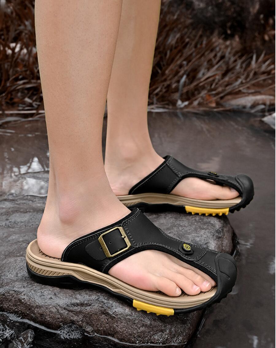 Genuine Leather Sandals Men Br - Men'S Accessories Leather のレビューと価格