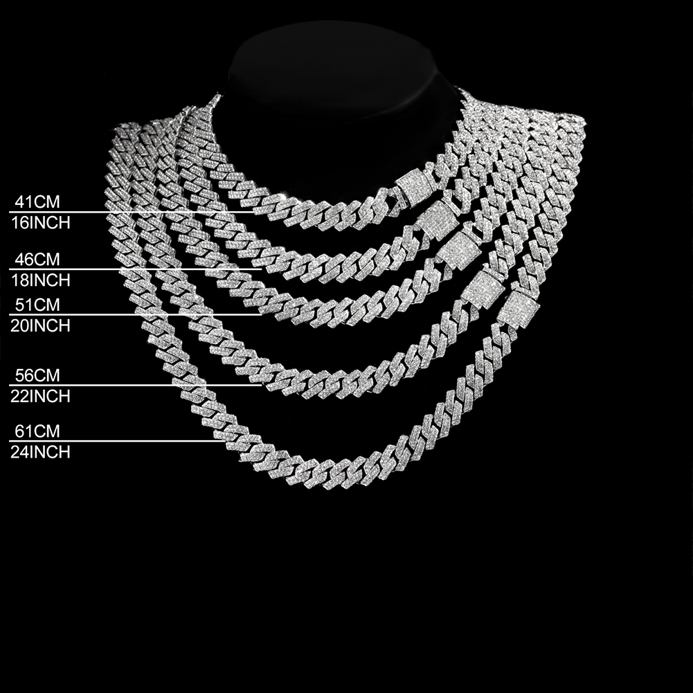 14mm Iced Out  Prong Cuban Lin - Men Accessories Pendant のレビューと価格