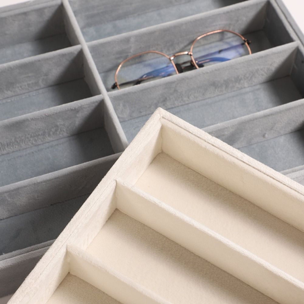 Beige Grey Sunglass Organizer  - Men'S Accessories Organizer Tray のレビューと価格