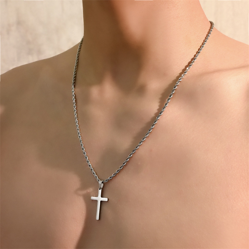 Unisex Cross Pendant Necklace  - Men Accessories Singapore のレビューと価格