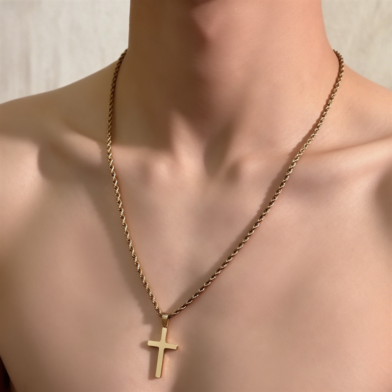 Unisex Cross Pendant Necklace  - Men Accessories Singapore のレビューと価格