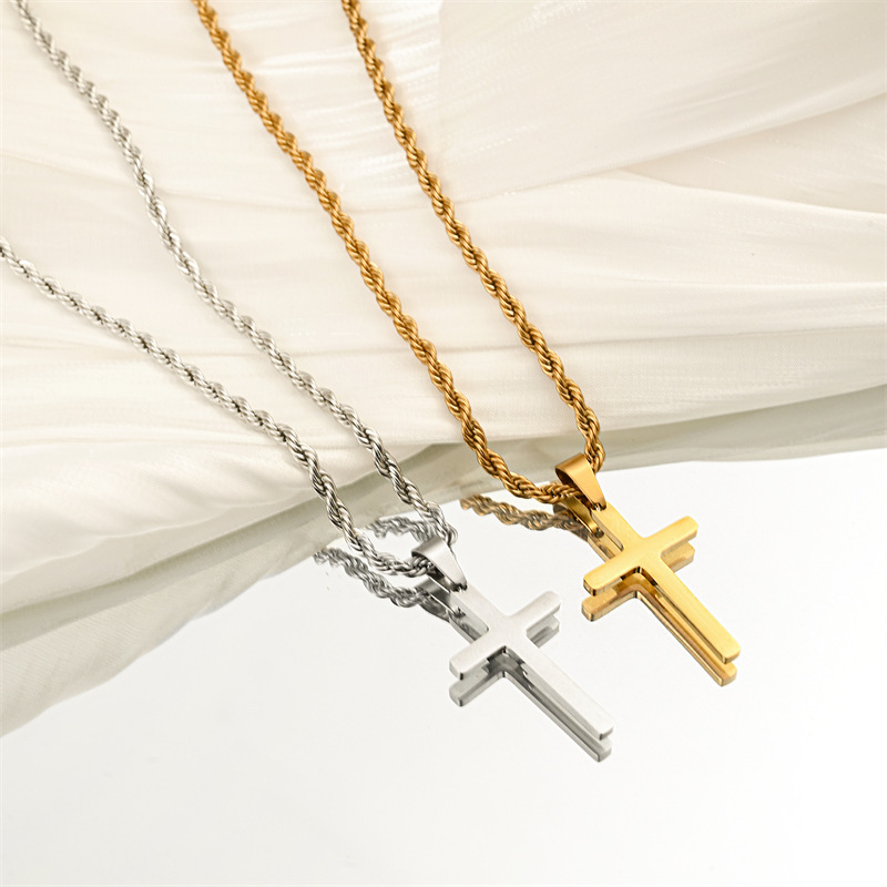 Unisex Cross Pendant Necklace  - Men Accessories Singapore のレビューと価格