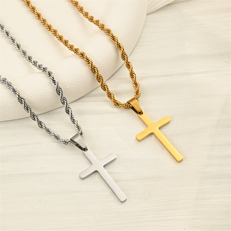 Unisex Cross Pendant Necklace  - Men Accessories Singapore のレビューと価格