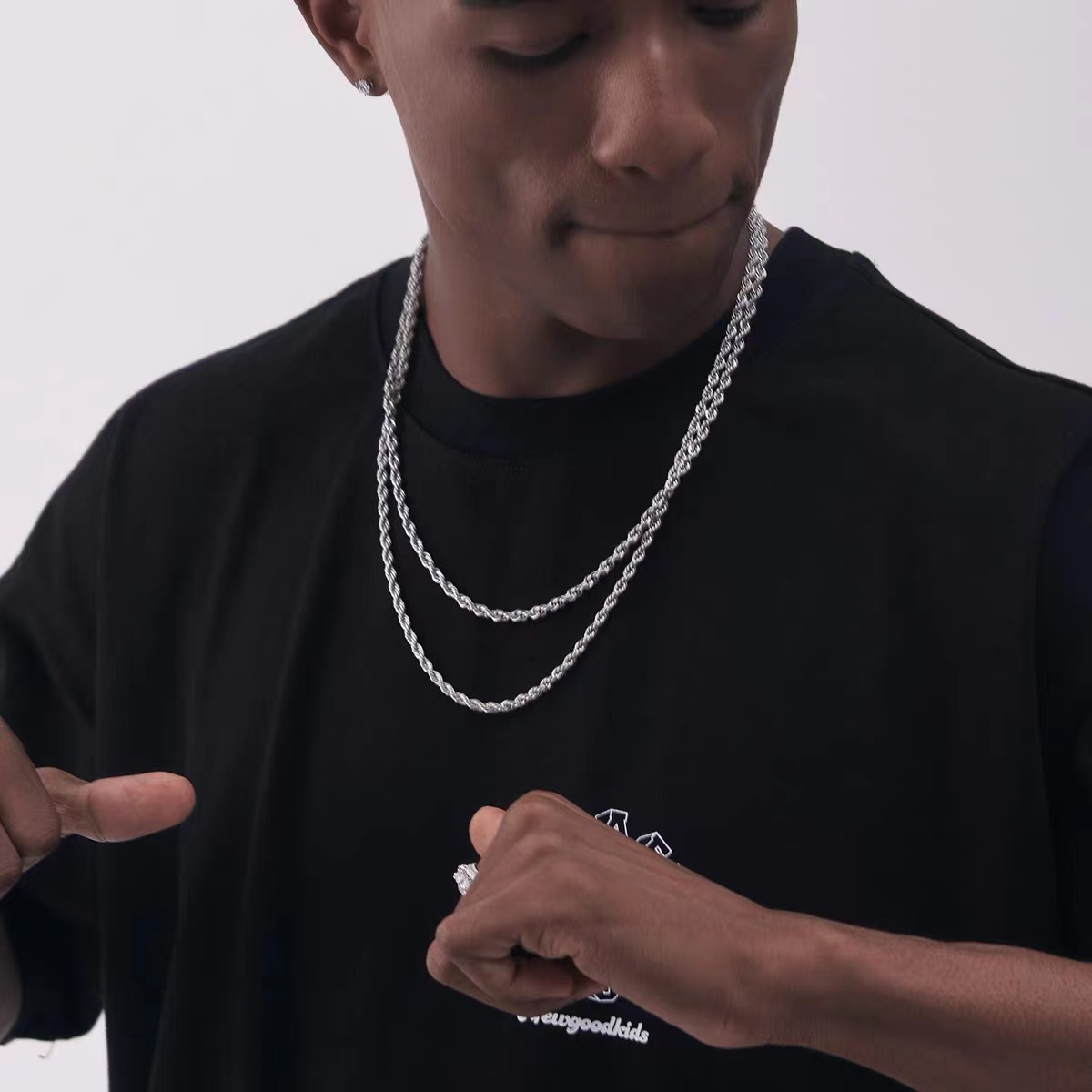 3mm Stainless Steel Men Neckla - Men Accessories Singapore のレビューと価格