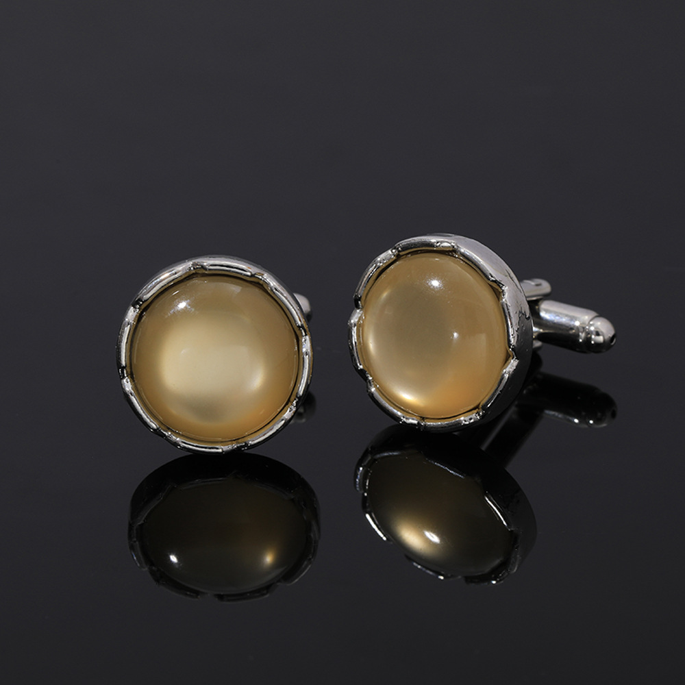 Round Crystal Cufflinks for Me - Mens Accessories Style のレビューと価格