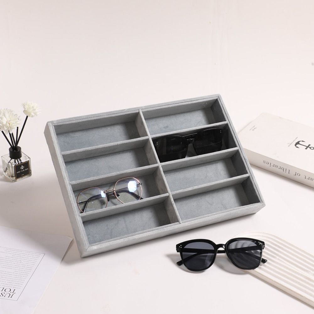 Beige Grey Sunglass Organizer  - Men'S Accessories Organizer Tray のレビューと価格