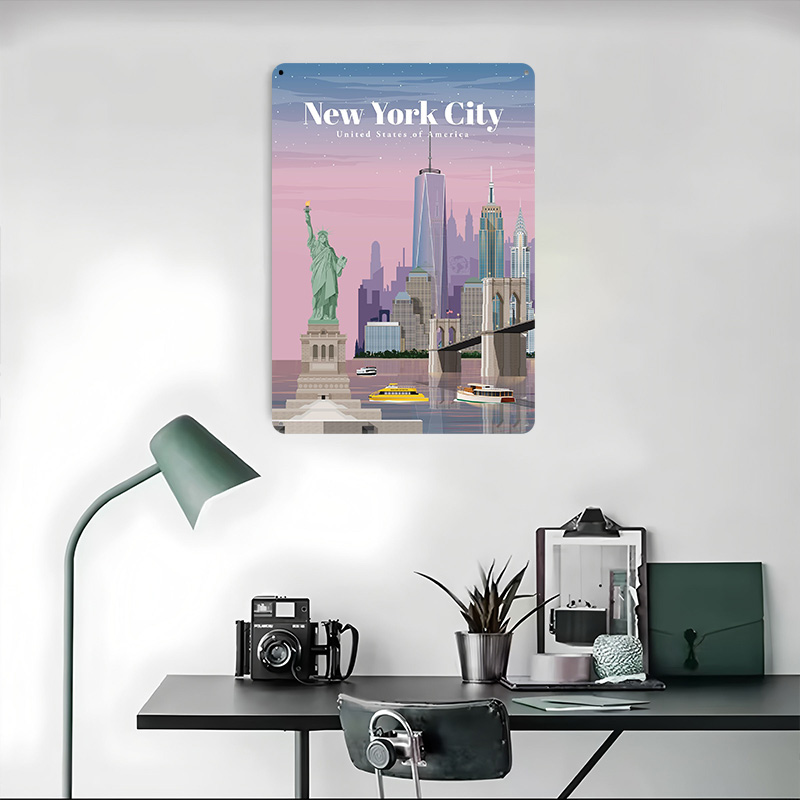 NYC By Dusk Metal Poster Wall  - Men'S Accessories Nyc のレビューと価格