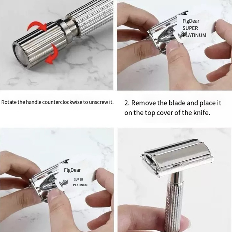 Double Edge Shaving Razor Set  - Men Accessories Combo Set のレビューと価格