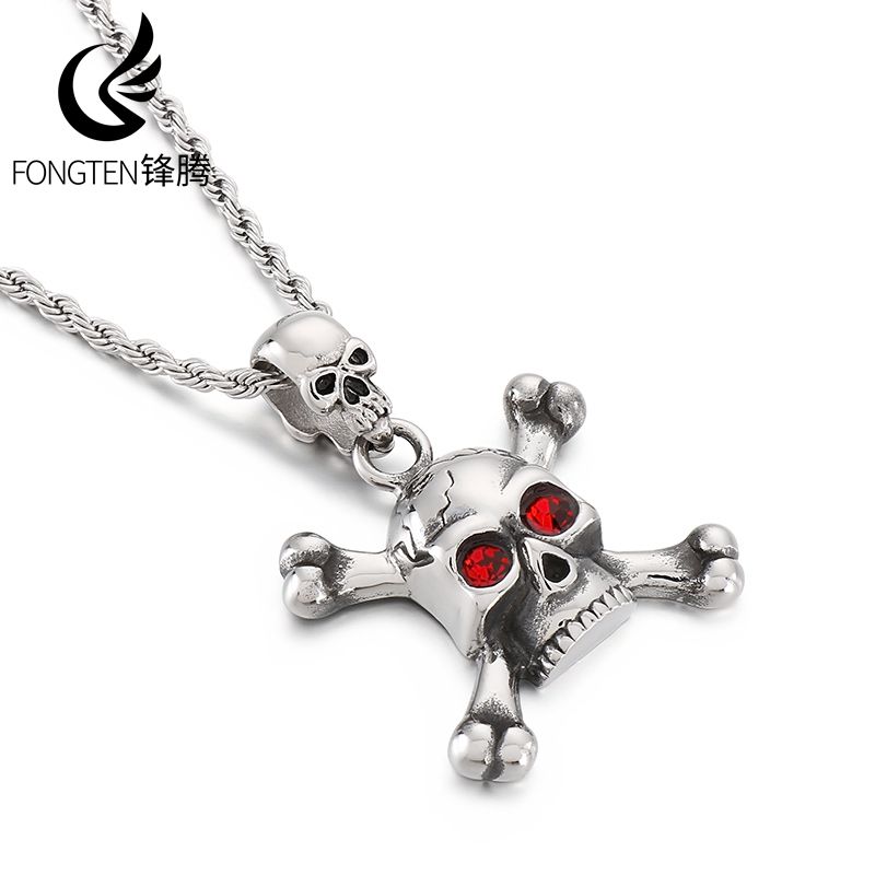 Fongten Stainless Steel Red Ey - Men Accessories Singapore のレビューと価格