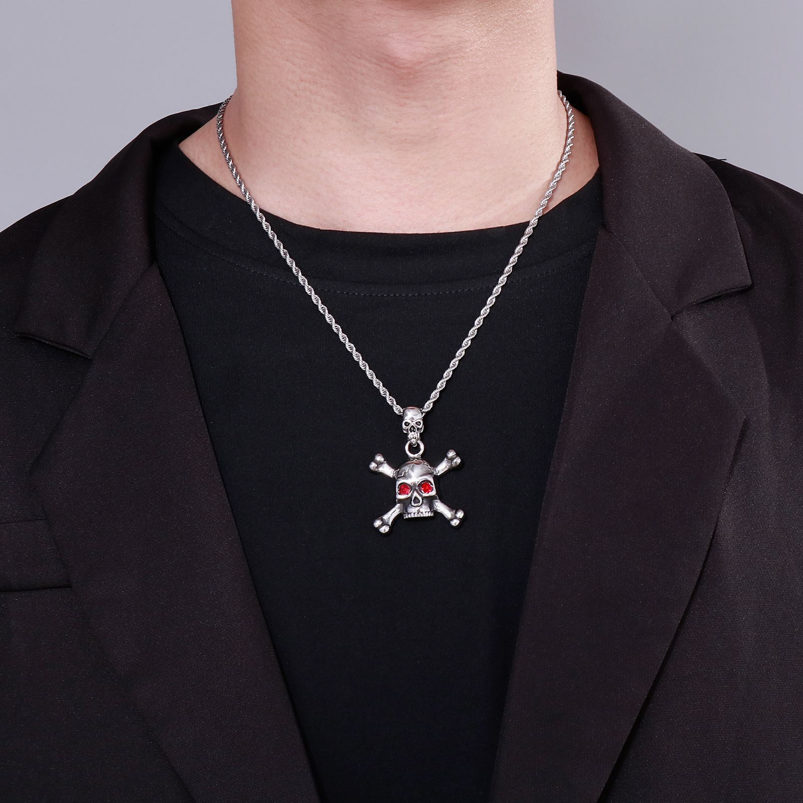 Fongten Stainless Steel Red Ey - Men Accessories Singapore のレビューと価格
