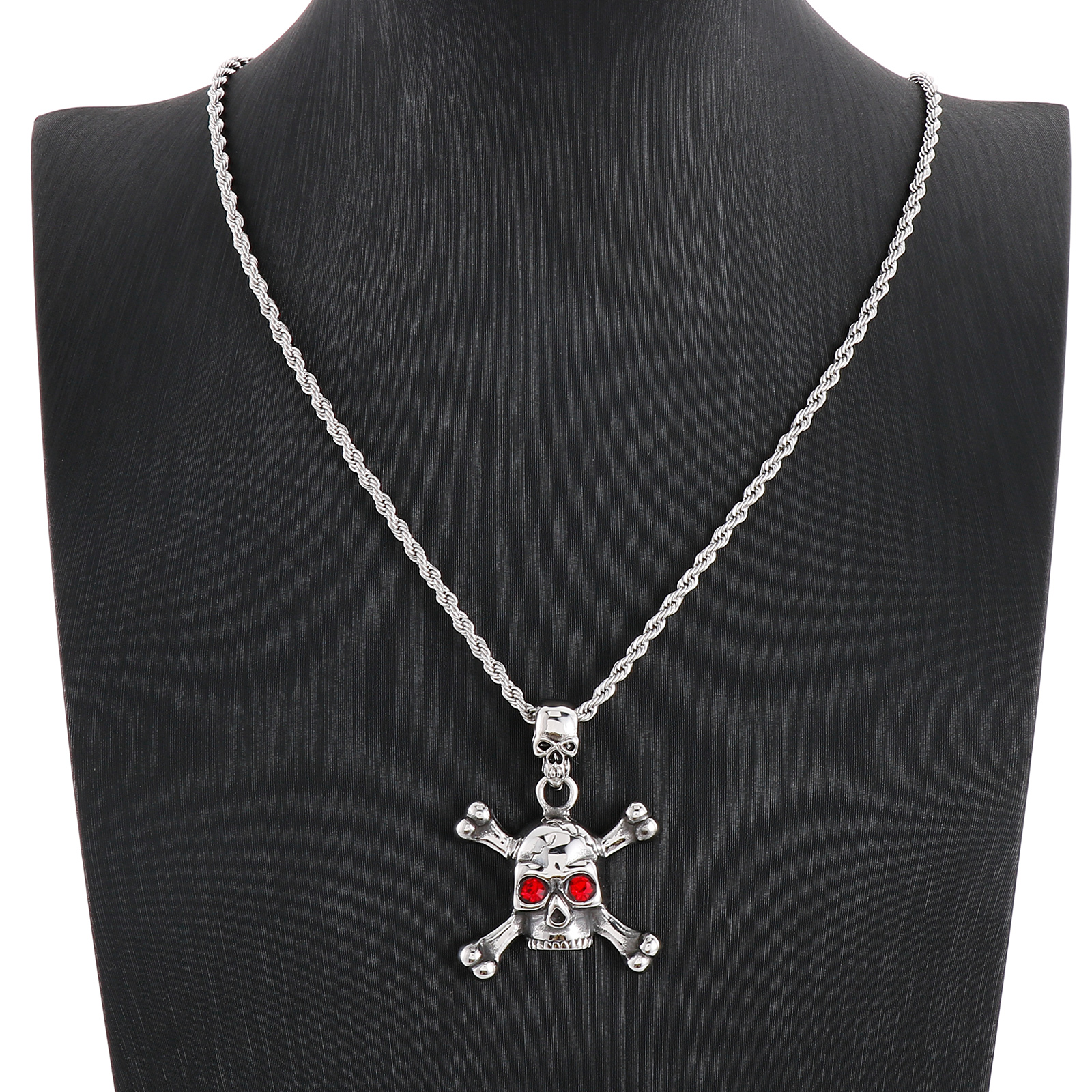 Fongten Stainless Steel Red Ey - Men Accessories Singapore のレビューと価格