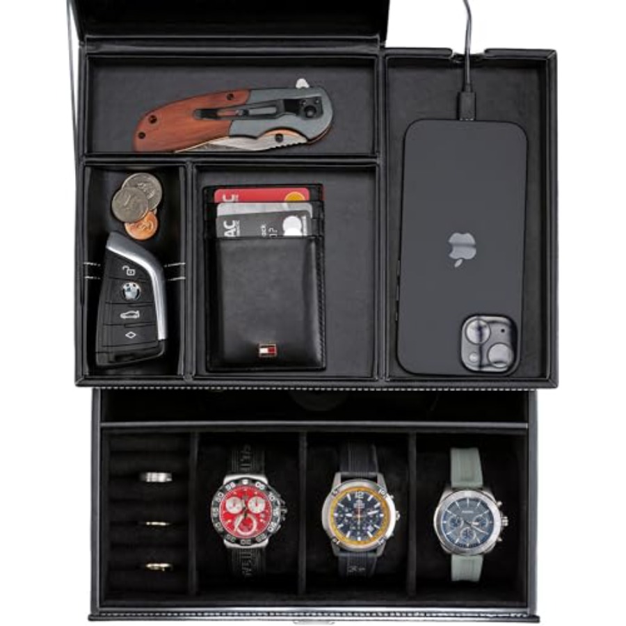 Mens Jewelry Box Organizer and - Men'S Accessories Organizer Tray のレビューと価格