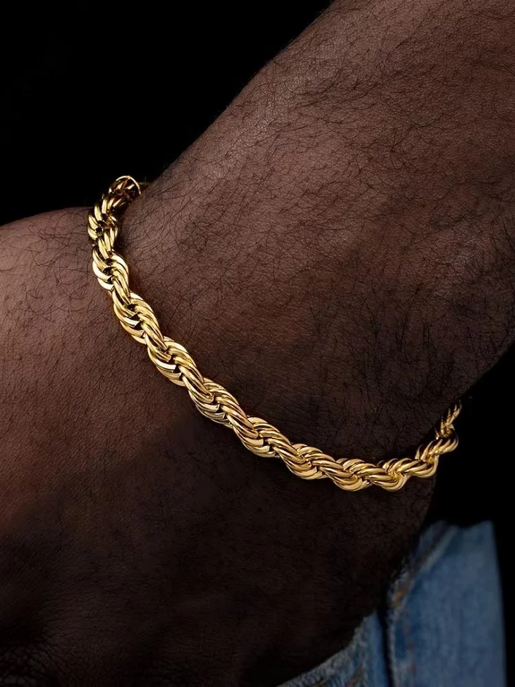 Hip-Hop Rock 925 sterling silv - Men Accessories Chain And Bracelet のレビューと価格