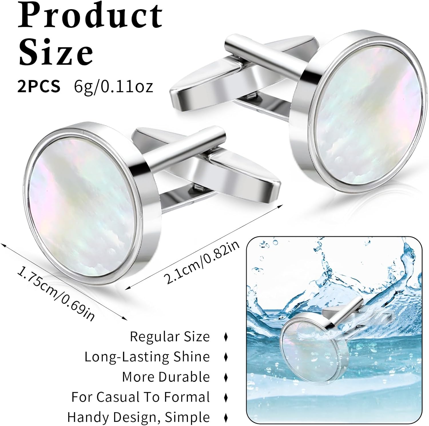 Classic Black Cufflinks for Me - Men Accessories Wedding のレビューと価格
