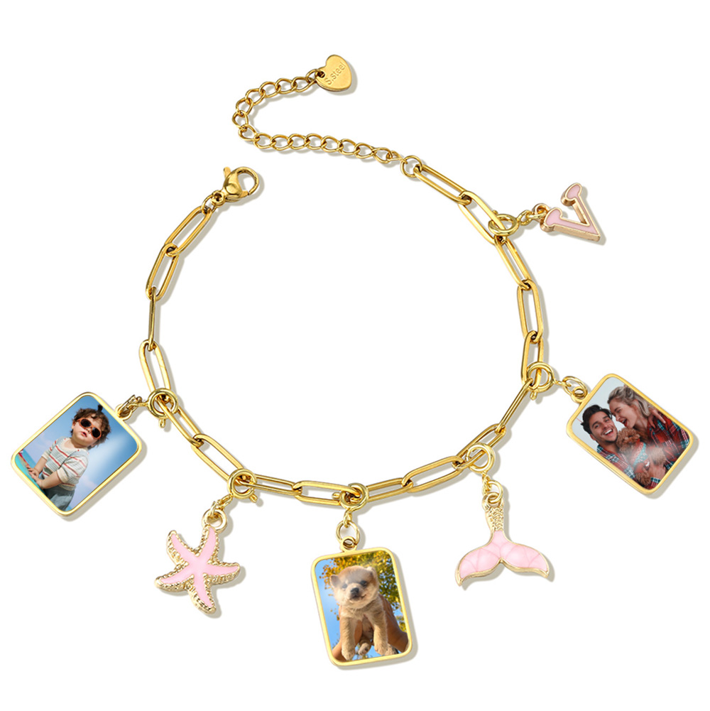 Customized Photo Letter Flag P - Men Accessories Chain And Bracelet のレビューと価格