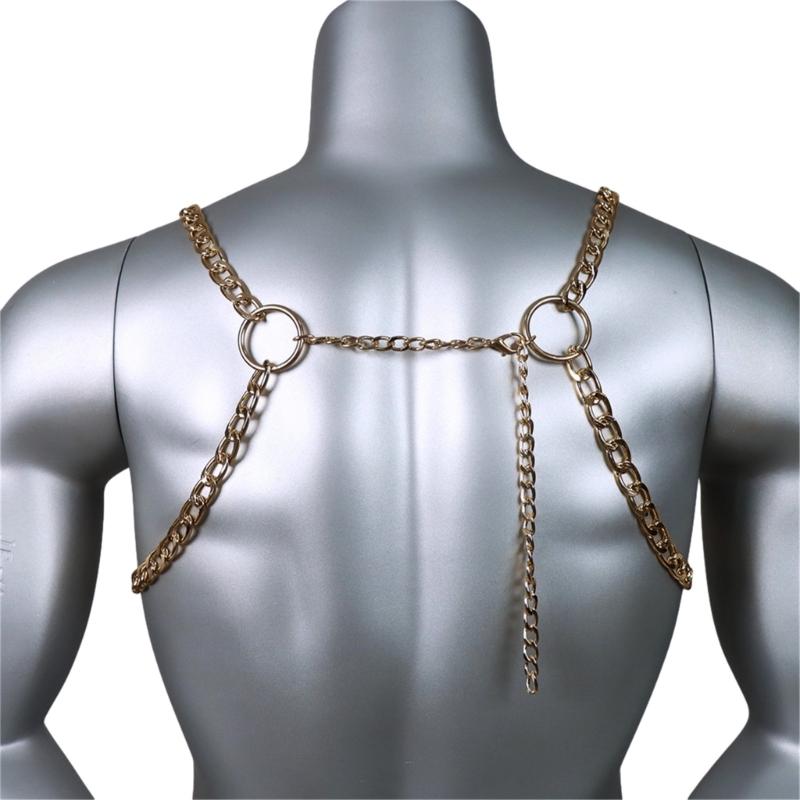Men's Sexy Metal Body Chest Ch - Mens Accessories Style のレビューと価格
