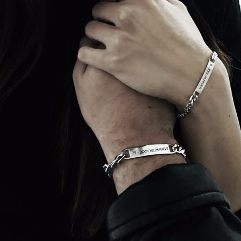 Plate Id Tag Bar Bracelet Cuba - Men Accessories Chain And Bracelet のレビューと価格