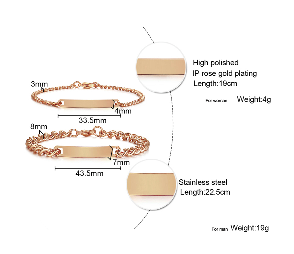 Plate Id Tag Bar Bracelet Cuba - Men Accessories Chain And Bracelet のレビューと価格