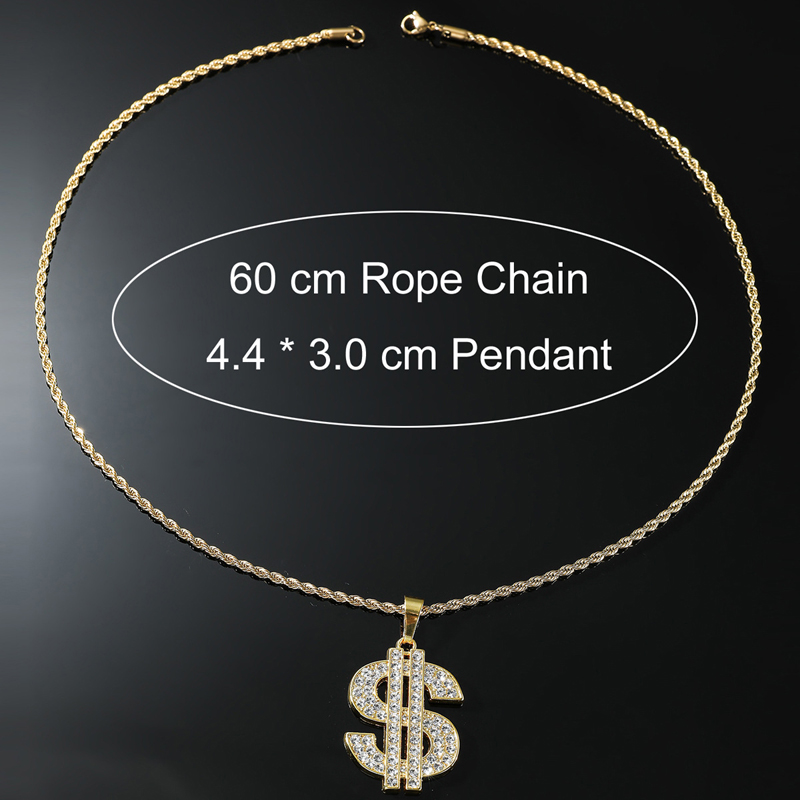 Dollar Sign Necklace 80s 90s C - Men Accessories Singapore のレビューと価格