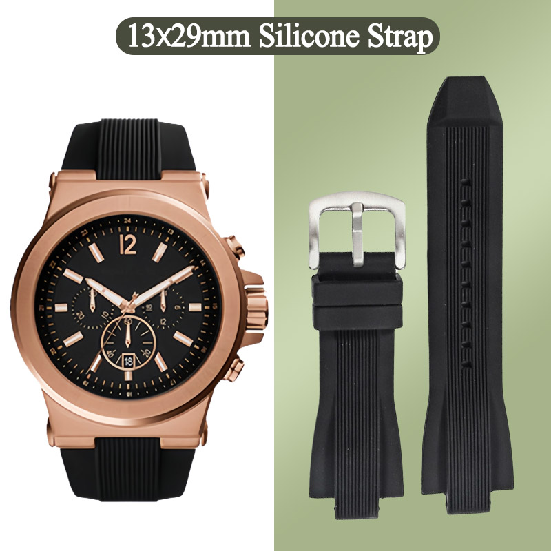13x29mm Silicone Watch Strap f - Men Accessories Mk のレビューと価格