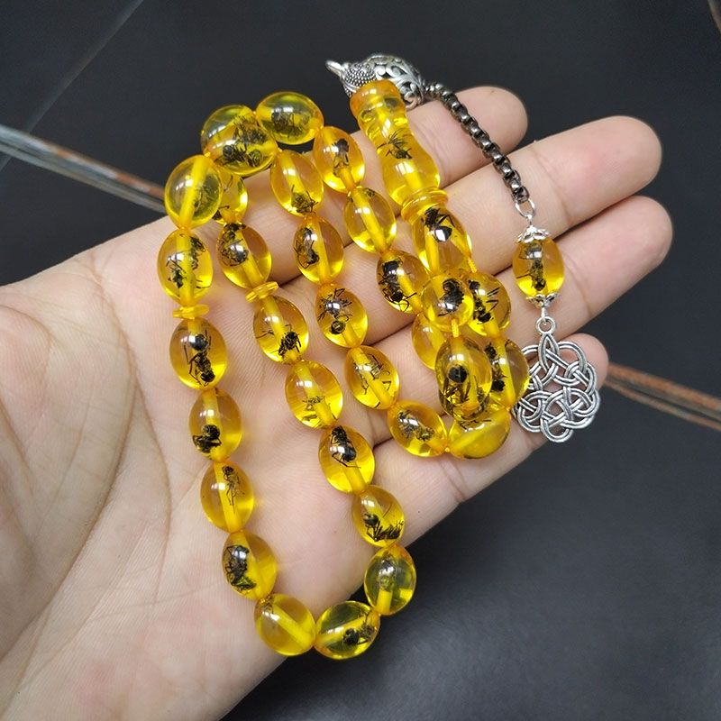 Tasbih men Yellow resin Real i - Men Accessories Hk のレビューと価格