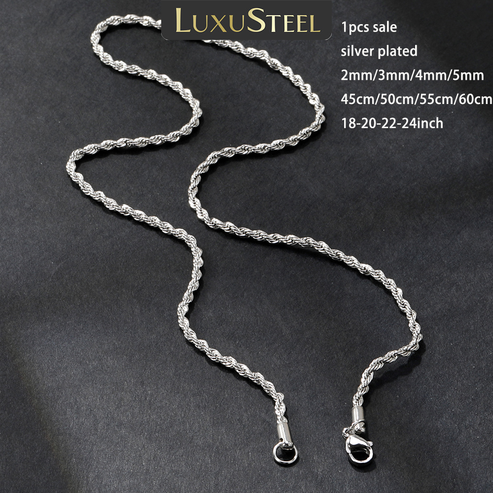 LUXUSTEEL 1pcs 2mm 3mm 4mm 5mm - Men Accessories Singapore のレビューと価格