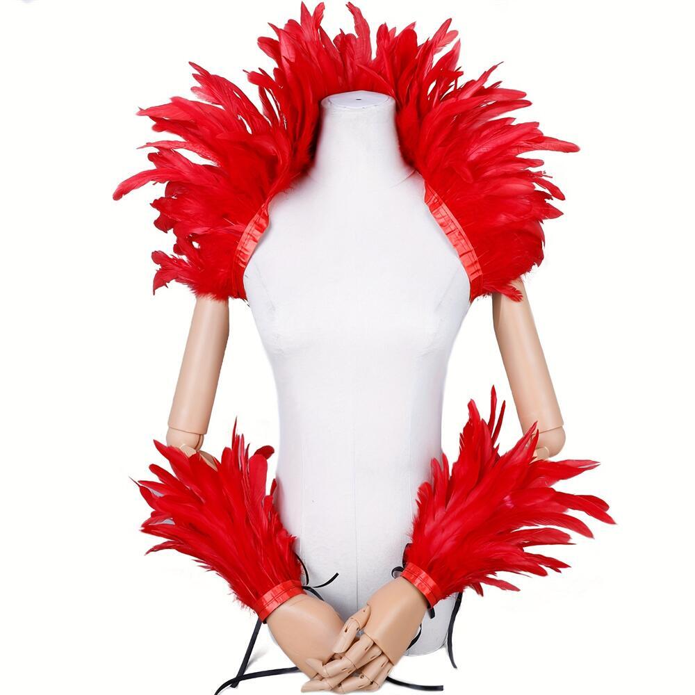 Elegant Red Feathers Women's S - Mens Accessories Style のレビューと価格
