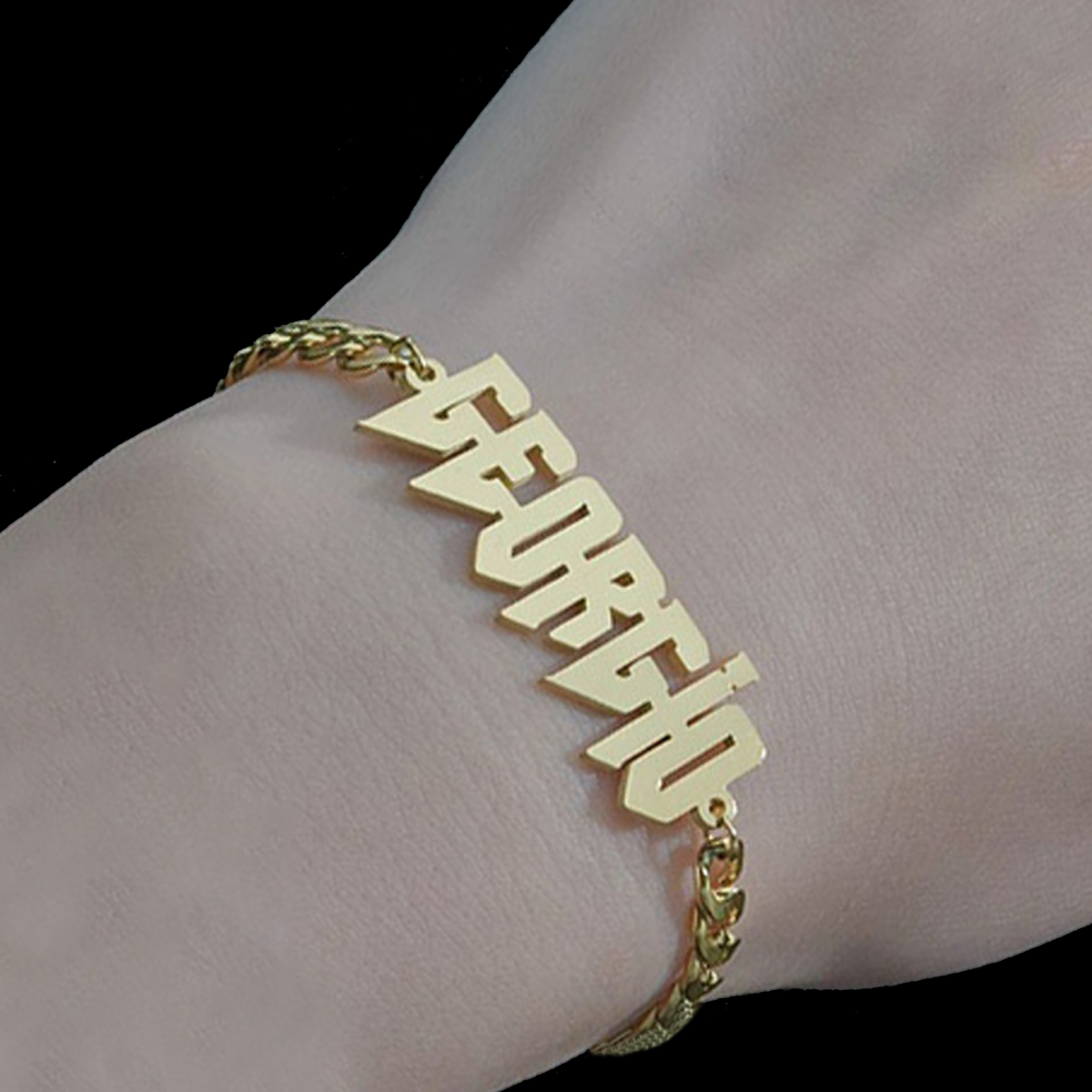 Custom Nameplate Bracelet For  - Men Accessories Chain And Bracelet のレビューと価格