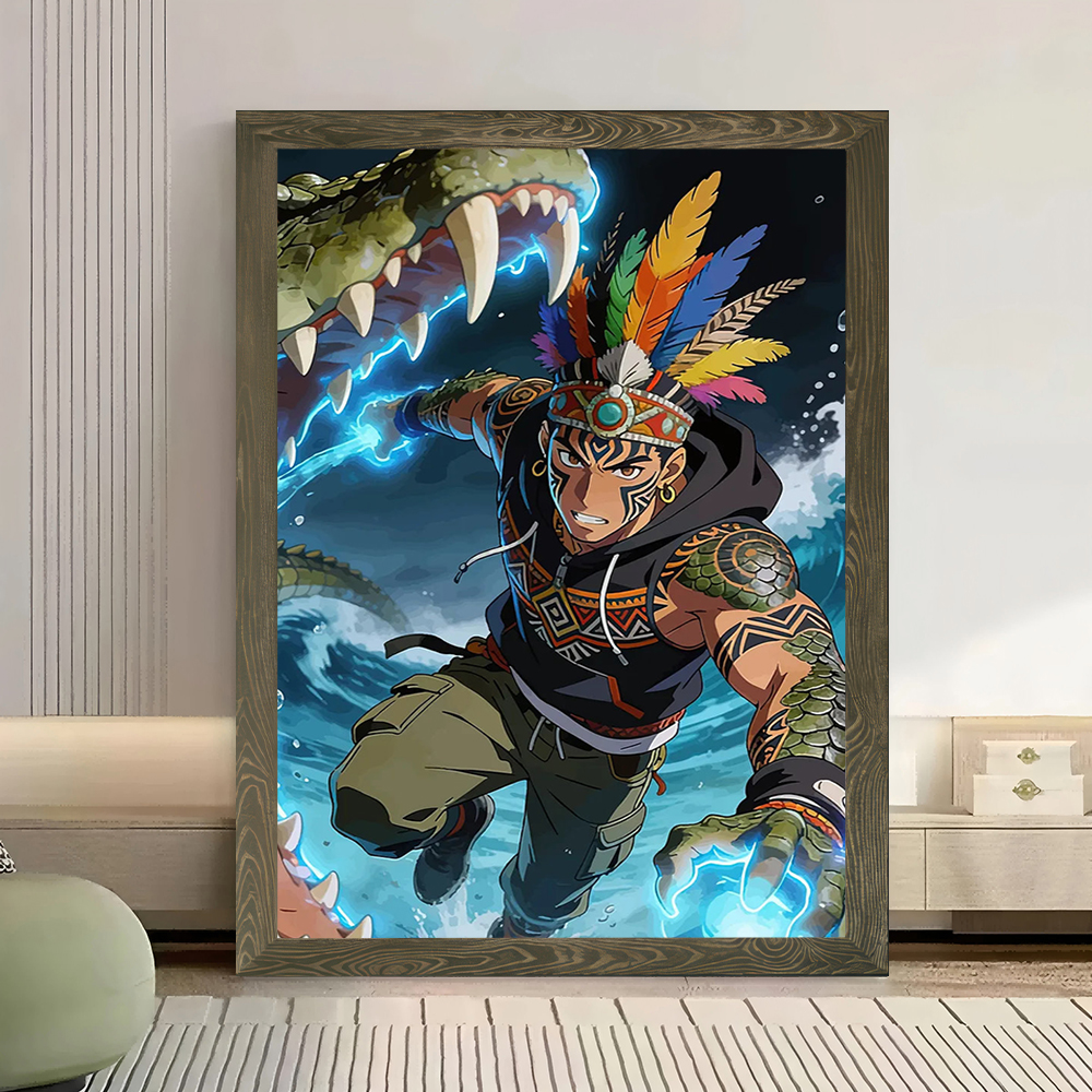 Man Fighting a Crocodile With  - Mens Accessories Style のレビューと価格