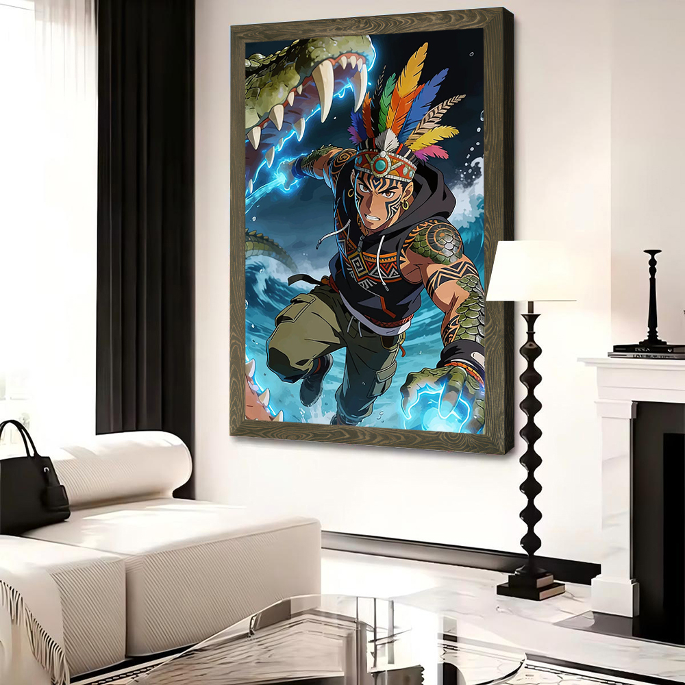 Man Fighting a Crocodile With  - Mens Accessories Style のレビューと価格
